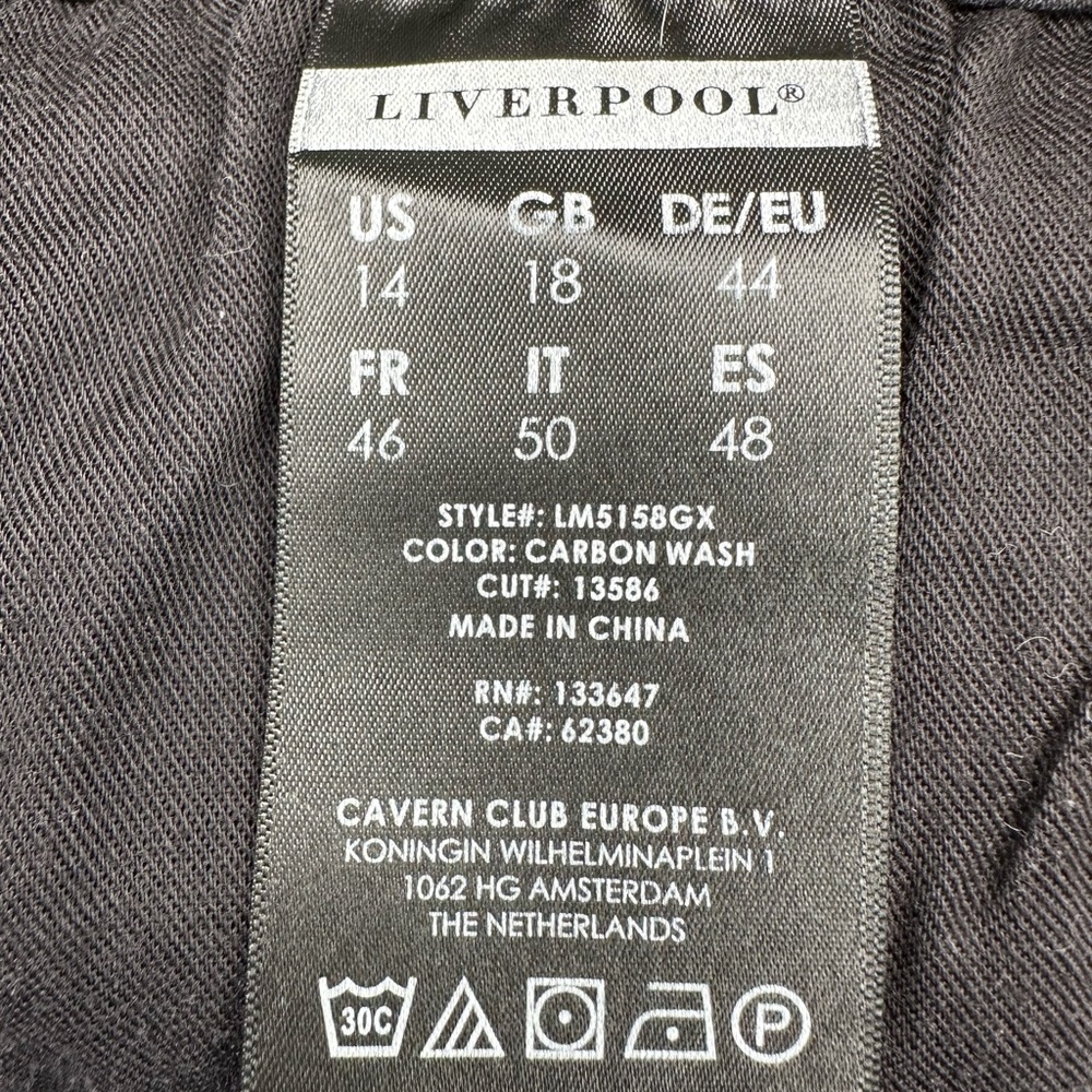 Liverpool The Girlfriend Straight Leg High-Rise 73% Cotton Women’s Jeans - 32 - Picture 11 of 17